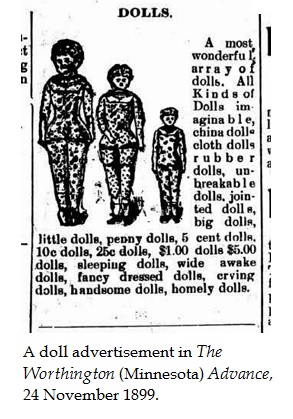 Doll ad, with legend